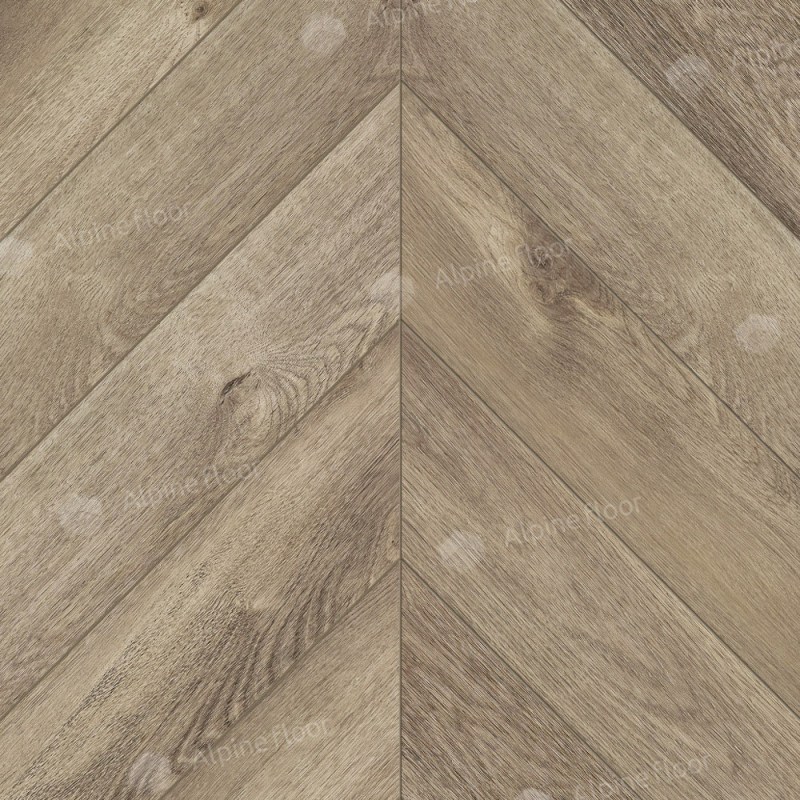 Кварц-винил SPC Alpine Floor ECO 18-3 Дуб Натуральный Отбеленный  Chevron